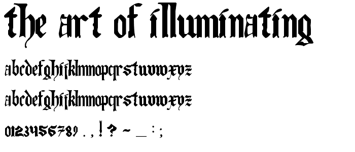 The Art of Illuminating font